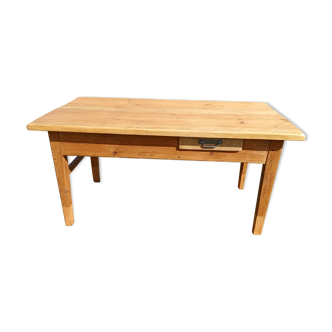 Old solid wood farmhouse table, 3 drawers