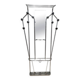 Art Deco Coat Rack & Mirror in Tubular Aluminum, France, 1930