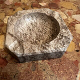 Ashtray, grey-beige marble catchall.