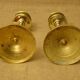 Pair of old torches candle holders bronze brass floral decoration Ht 18,8 cm ref A173/40