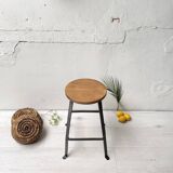 Biénaise fixed industrial workshop stool, circa 1940
