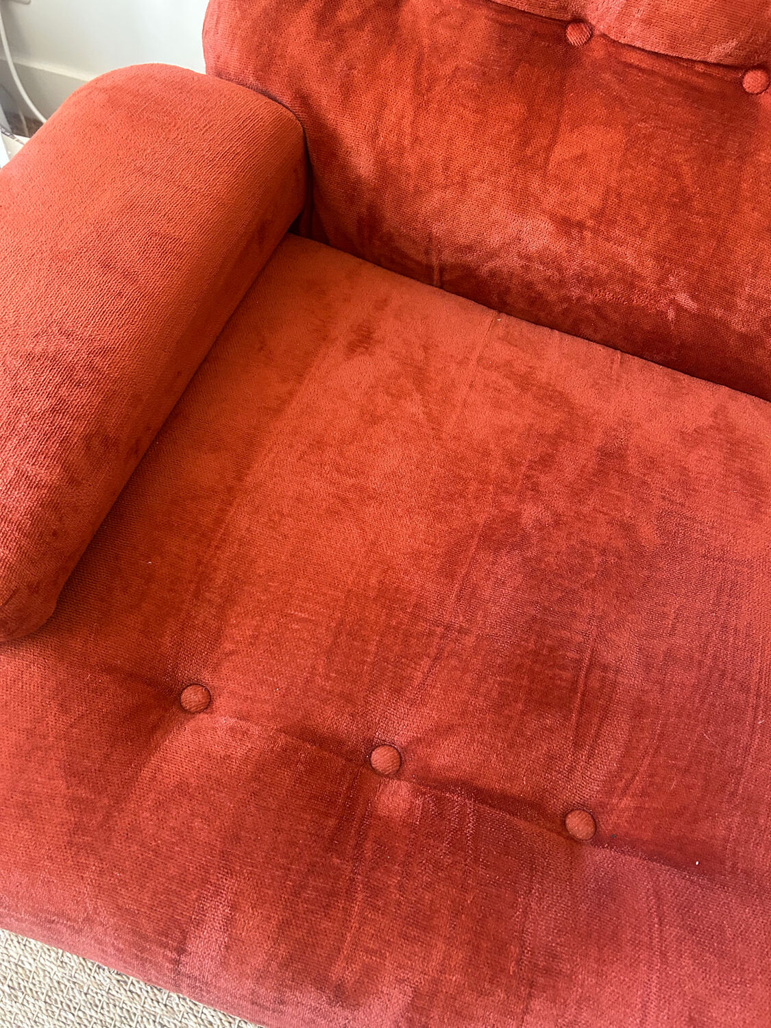 Canapé Space Age orange/rust