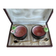 Vintage Keramos Sèvres salt cellars in their case
