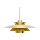 Danish pendant lamp in golden brass 60's