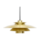Danish pendant lamp in golden brass 60's