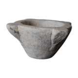 Antique white marble mortar