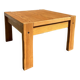 Square coffee table in solid wood (pine), 1980s.