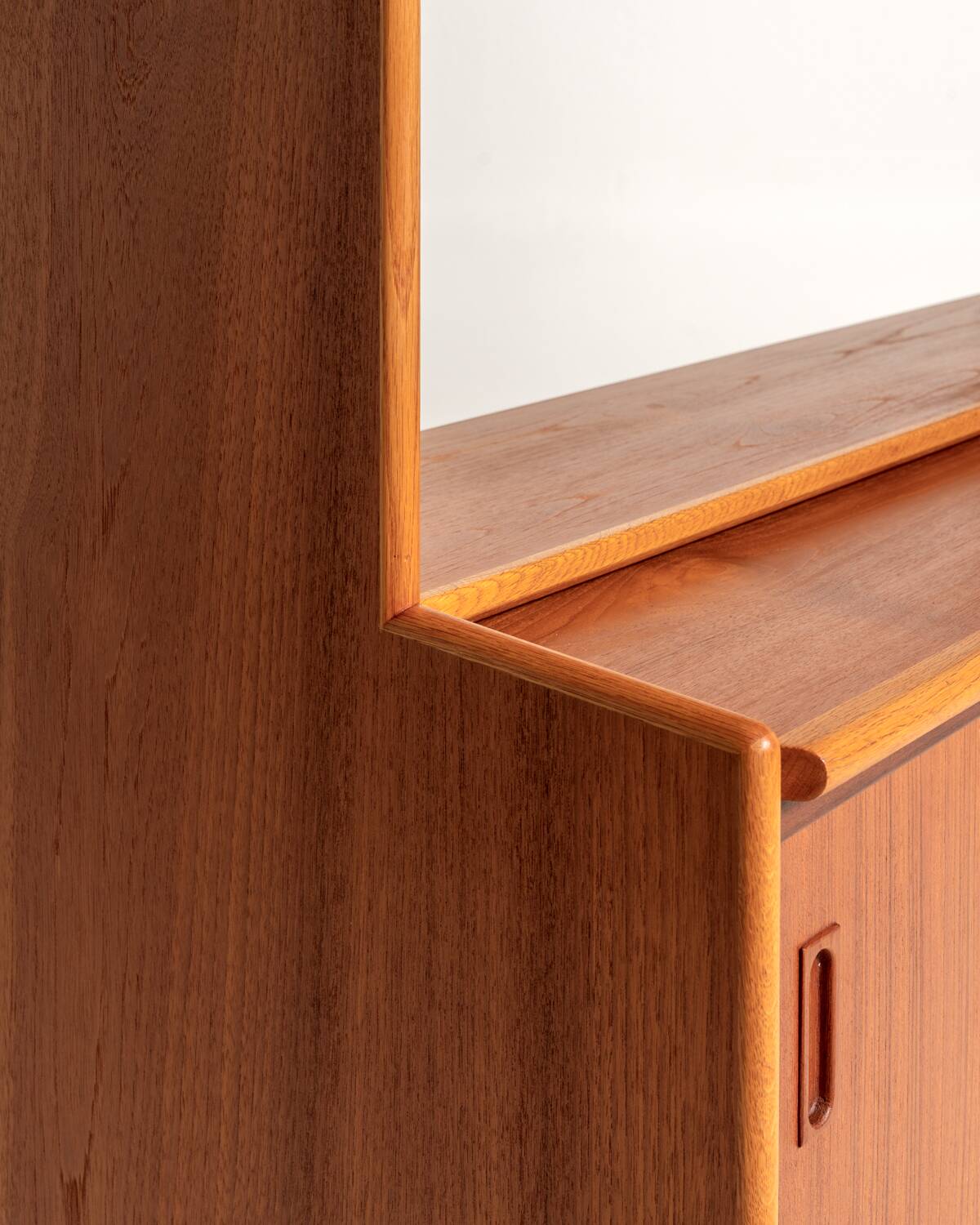 Scandinavian teak bookcase with writing desk, 1960s