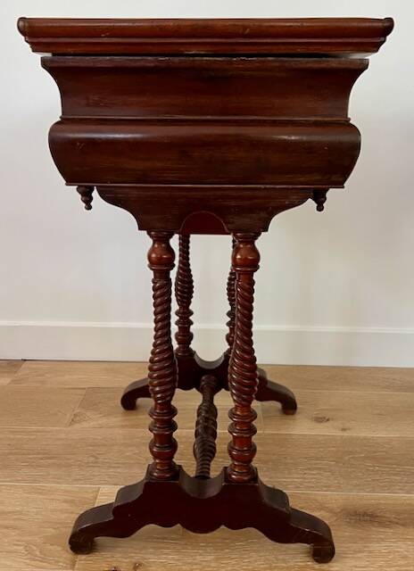 Louis Philippe mahogany workbench, 19th century