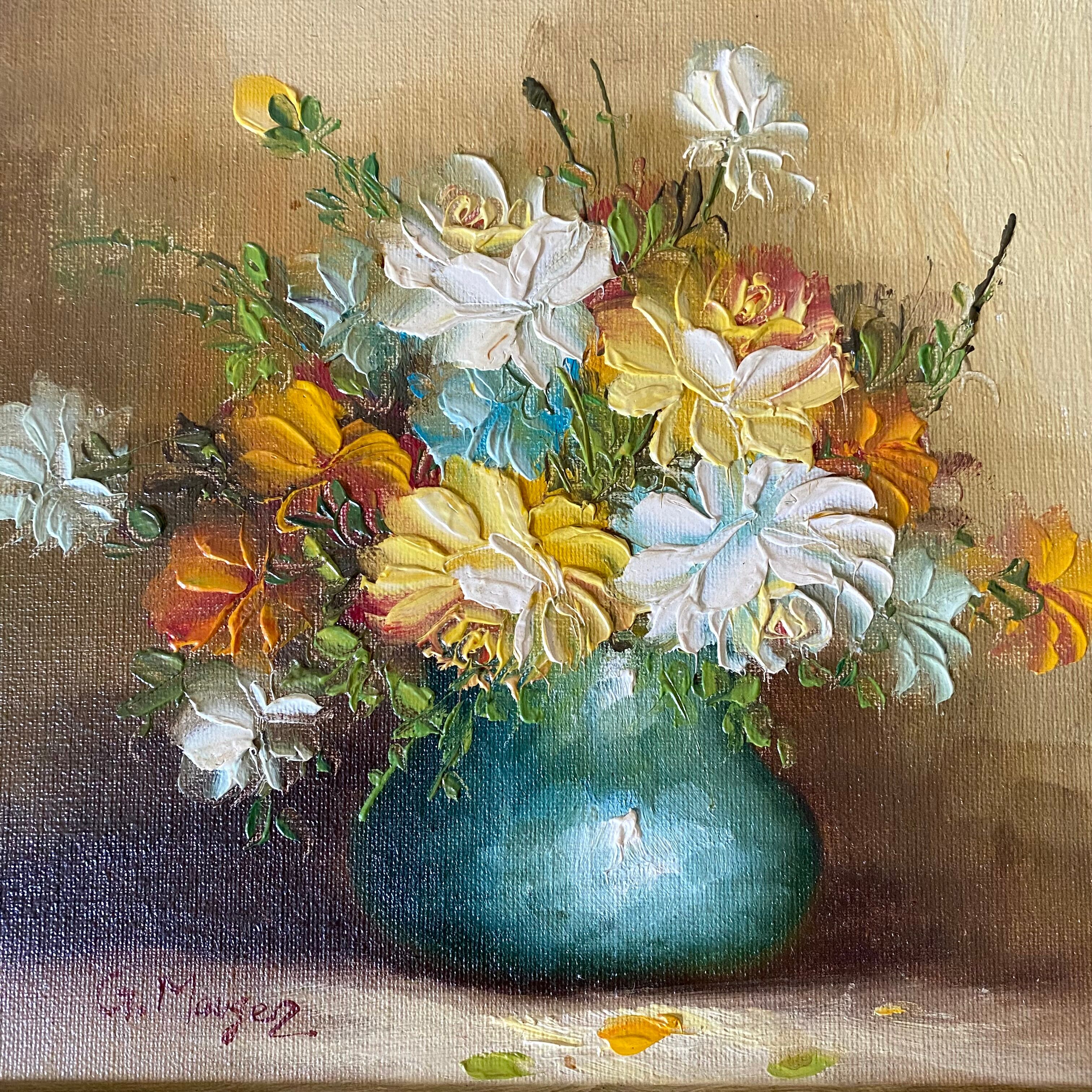 Painting bouquet of flowers