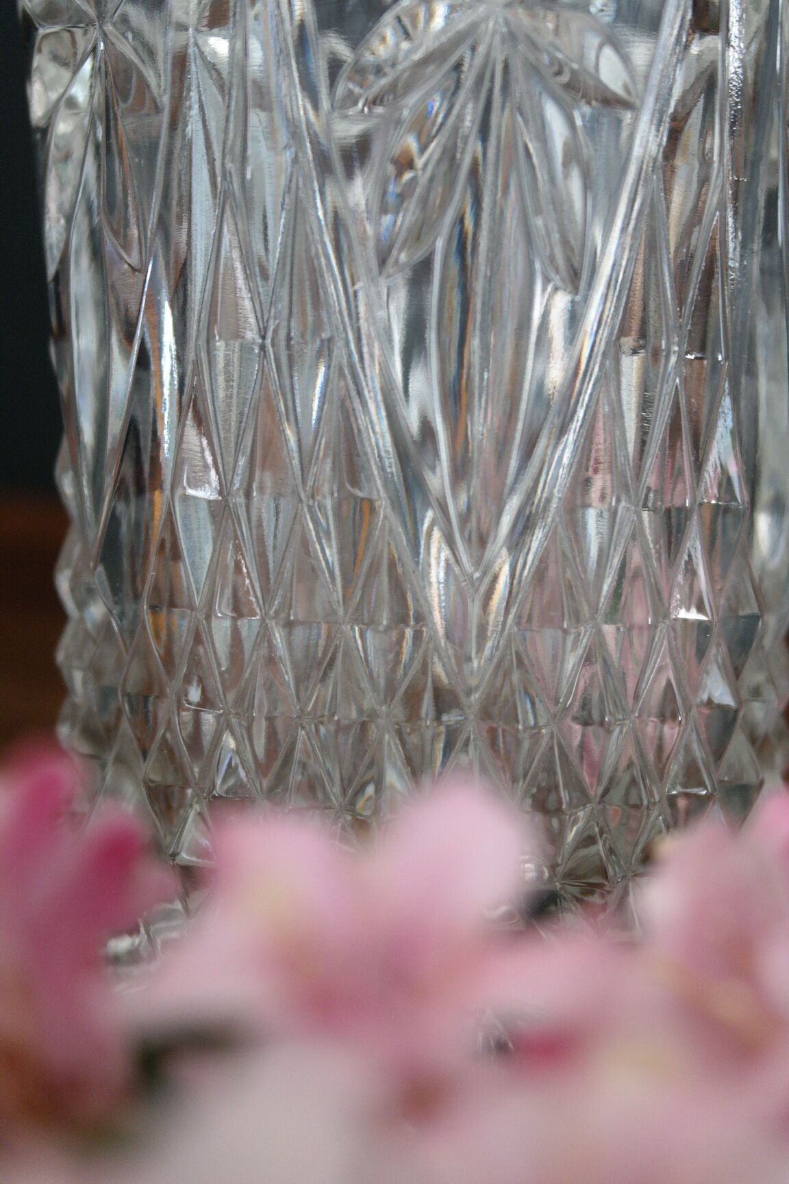 Bohemian crystal vase