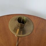 Brass and rattan candlestick