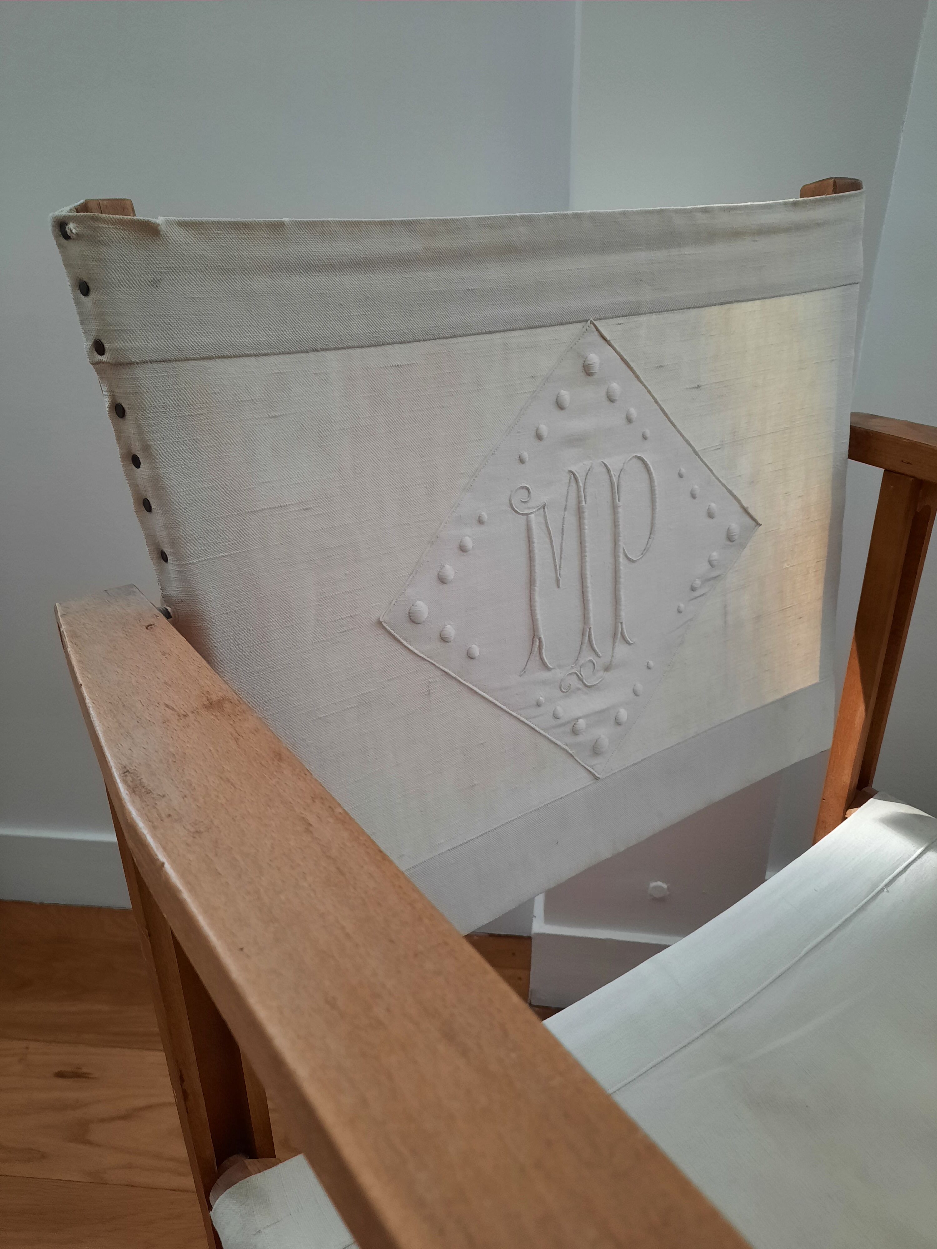 Wooden and shabby chic monogram fabrics