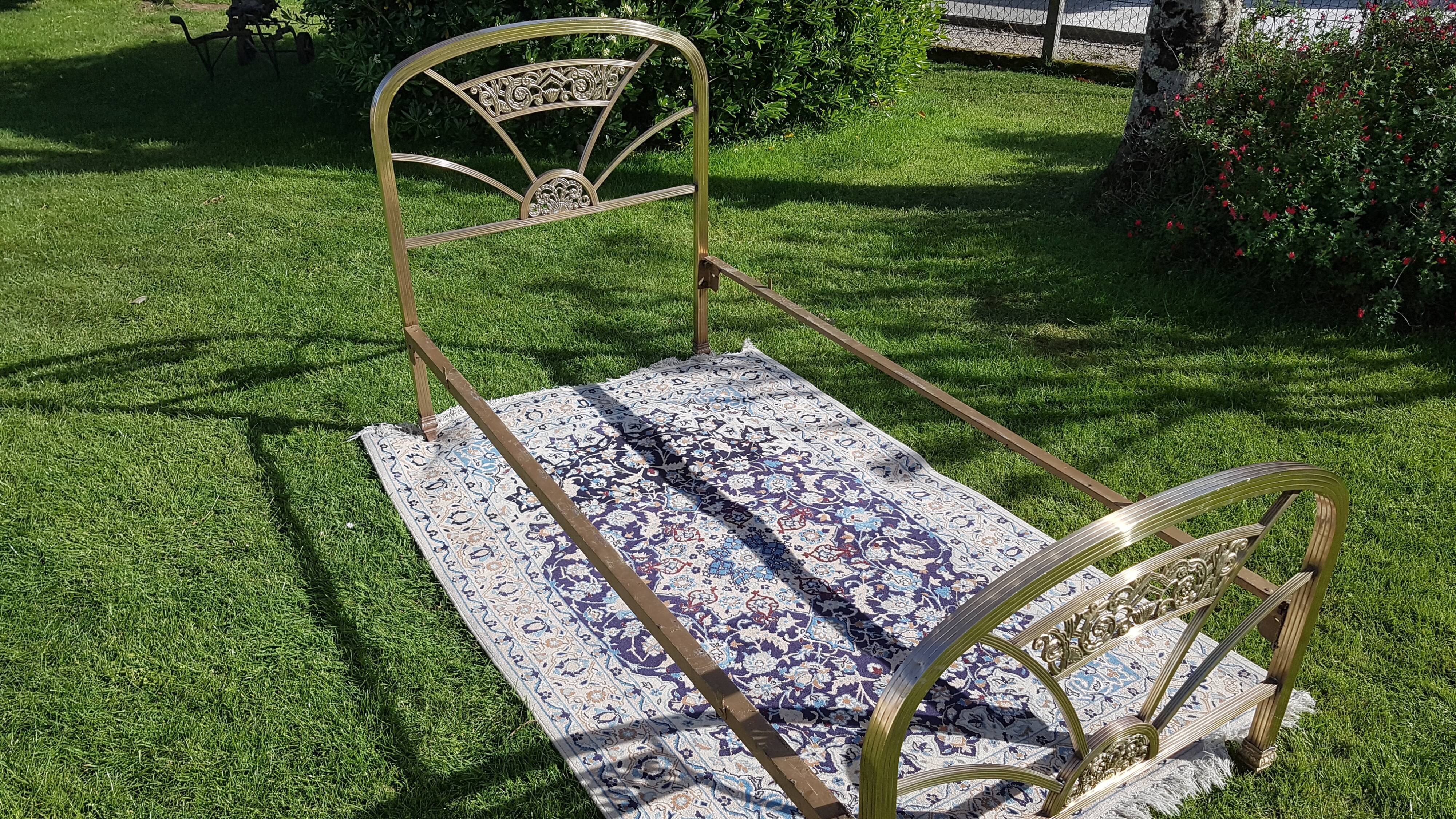 Art deco brass and bronze bed 1900