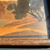 Inlaid wooden tray