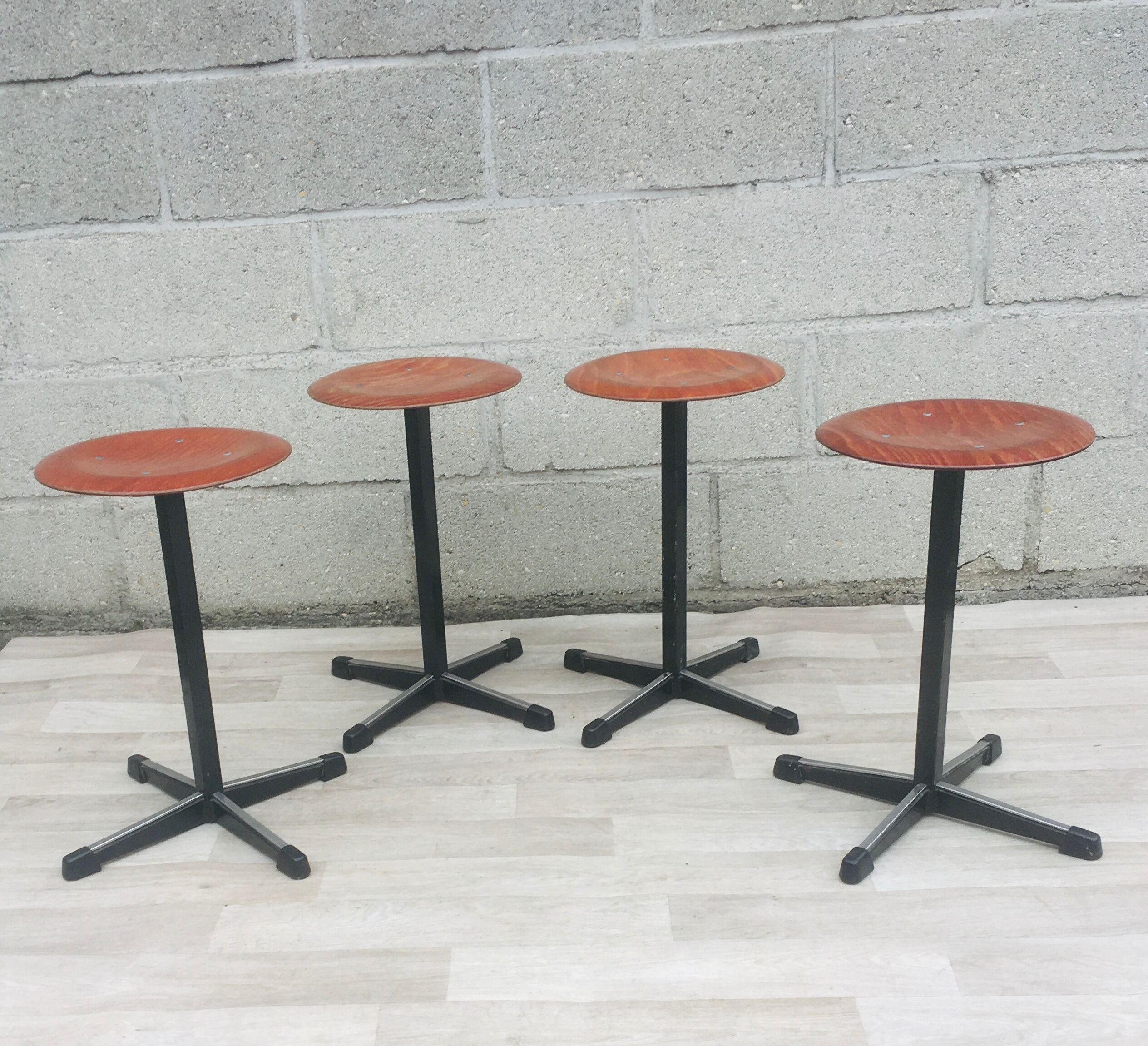 Set of 4 vintage Eromes stools