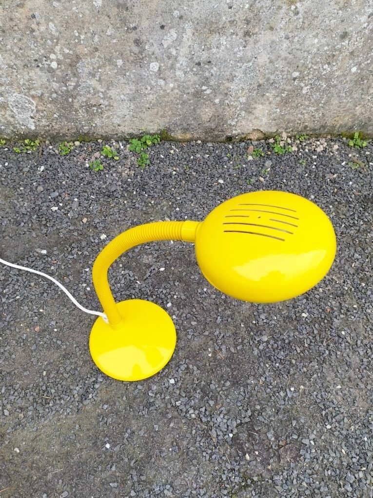 Vintage yellow Aluminor lamp