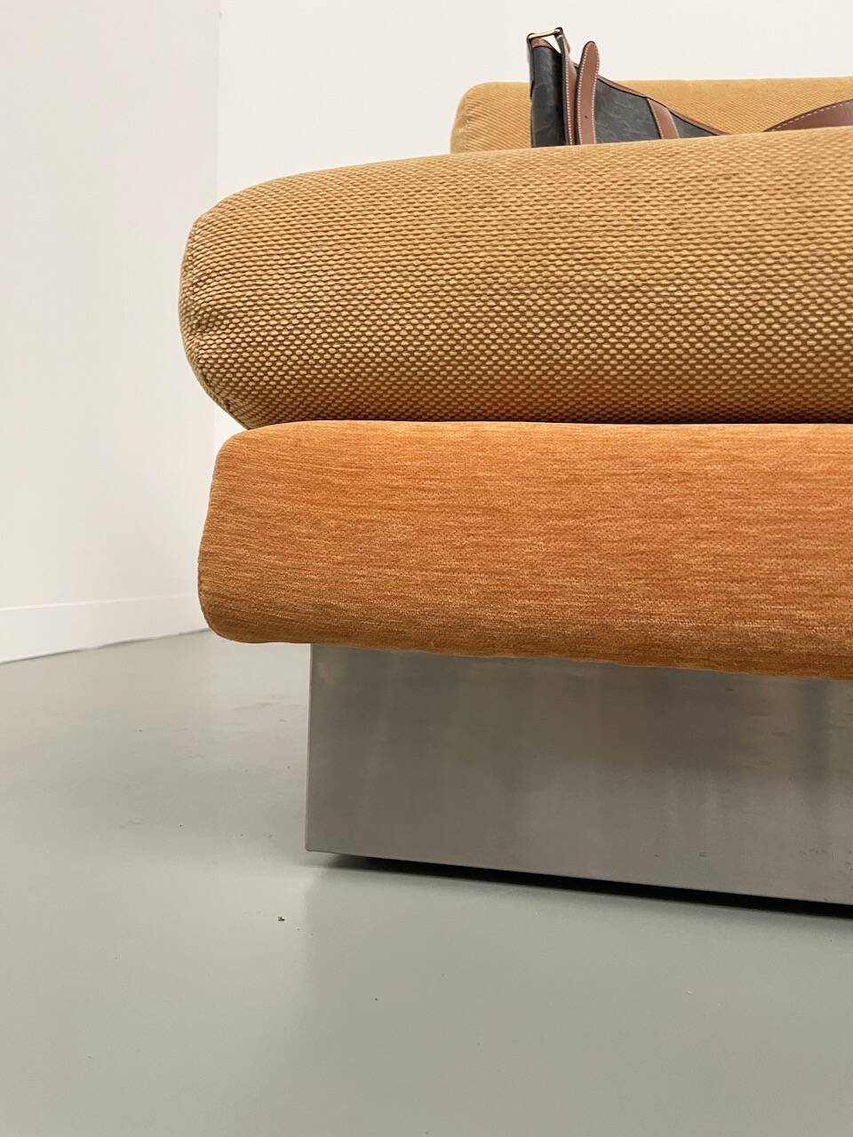 Jacques Charpentier 3-seater stainless steel sofa