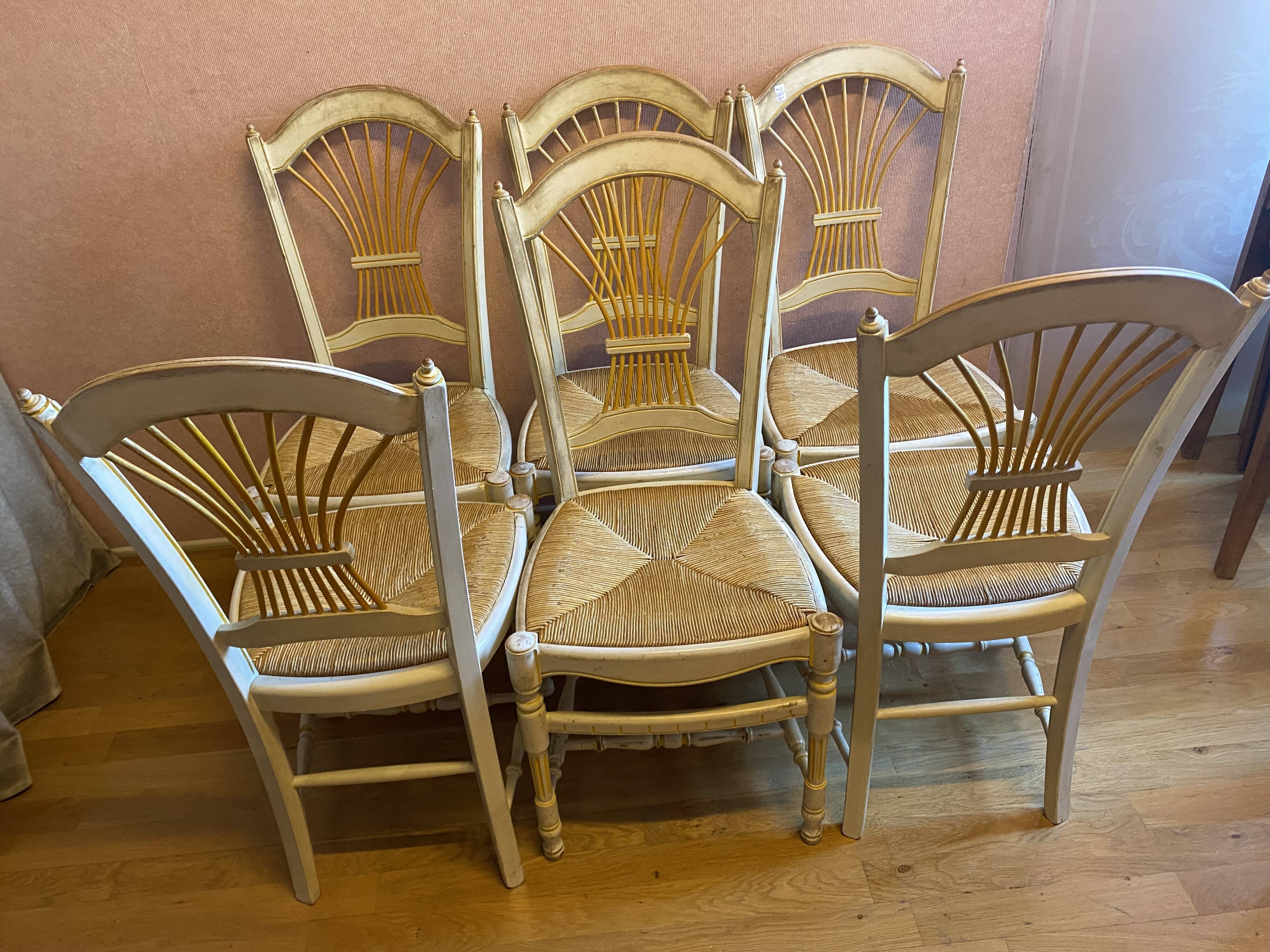 Series of 6 chairs provencal style, very good condition