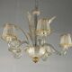 Venetian chandelier in colorless and gilded Murano glass circa 1950