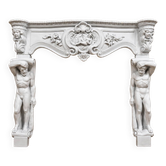 From the Torrione: Important chimney surround – Atlantes and female figures.