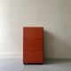 Multi-storage design serving trolley in orange abs, Stile italy 1970