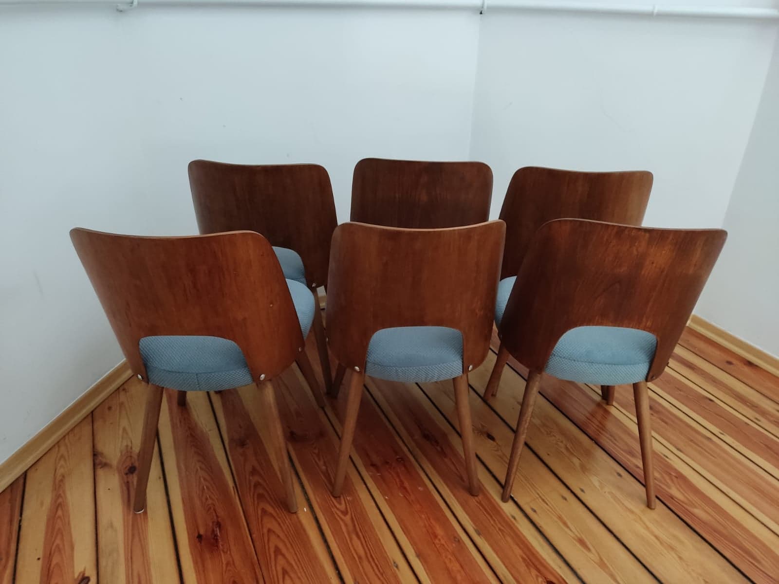 Mid-Century Set of dining 6 chairs Tatra O.Haerdtl, 60s Czechoslovakia