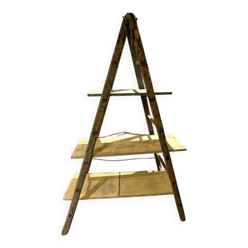 Antique shelf stepladder