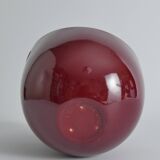 Scandinavian Modern Merlot Red Stoneware Bowl by SYCO, Sweden, 1950s