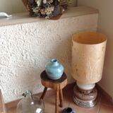 Fat lava ceramic floor lamp and herbarium day/vintage 60-70s