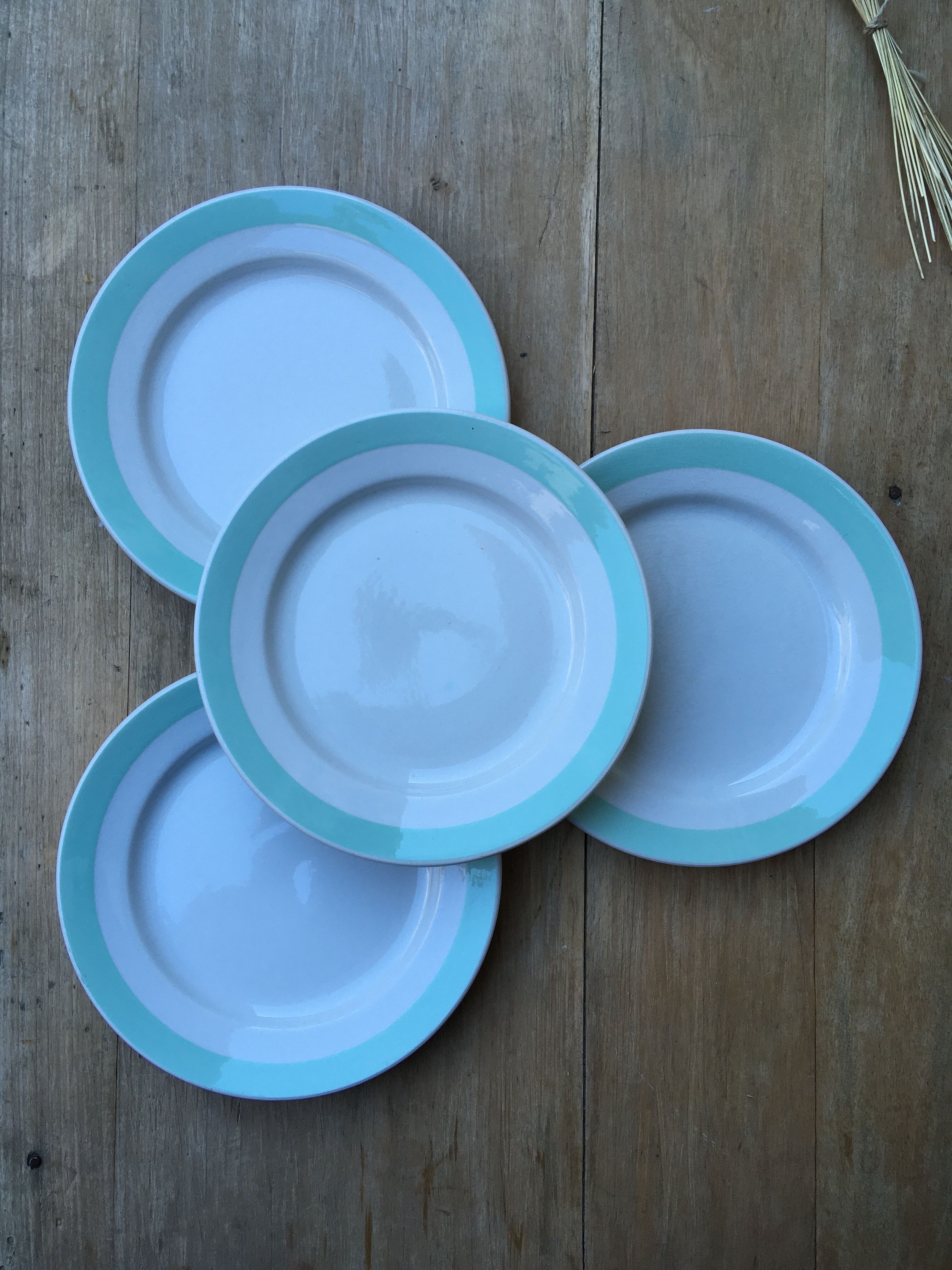 Celadon dessert plates