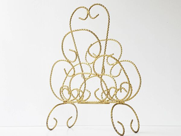 Porte-revues papillon laiton dore 1950 1960 vintage 50s 60s annees 50/ 60
