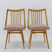 1960s Antonin Suman Set of Four Dining chairs in Beech Wood , Czechoslovakia
