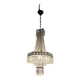 Hexagonal hot air balloon chandelier, glass pendilles, first half of the XX th