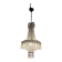 Hexagonal hot air balloon chandelier, glass pendilles, first half of the XX th