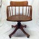 Fauteuil de bureau américain pivotant réglable à bascule 1900