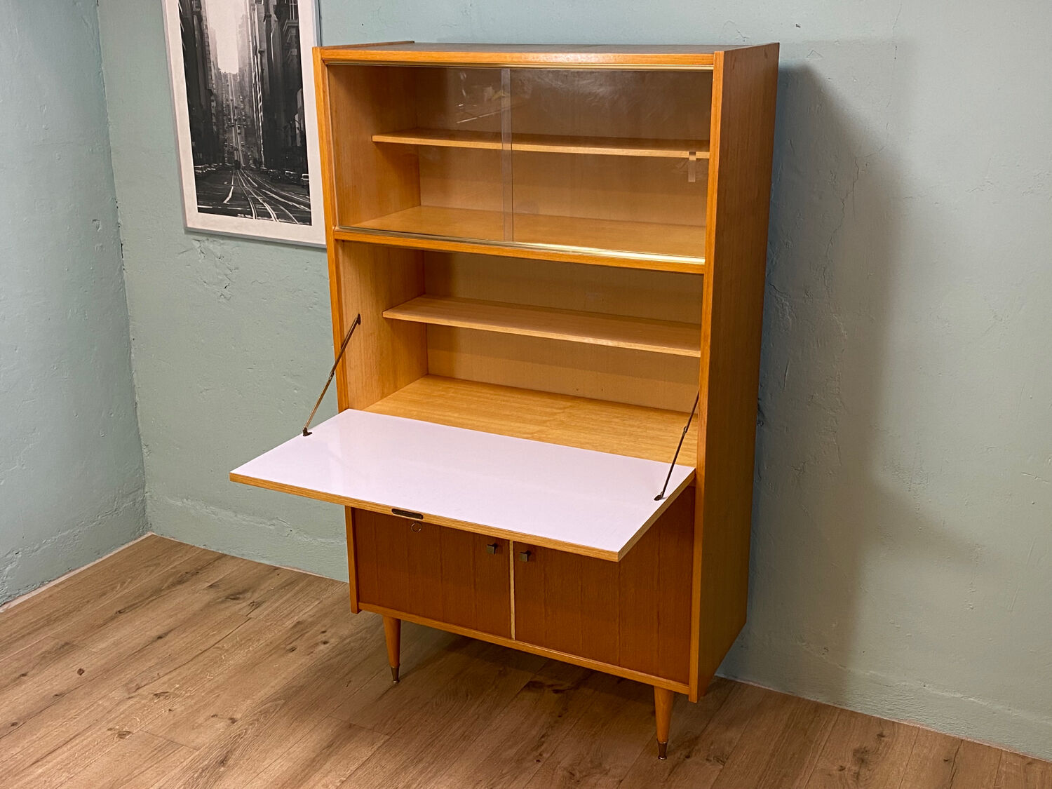 Vintage secretary from the 50s with hinged desk