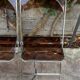 6 folding chairs in smoked Plexiglas and chrome metal, Chaisor 1970