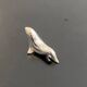 6 dolphin-shaped knife holders in silver-colored metal