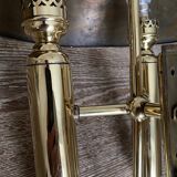 Pair of brass wall lights, 1950.