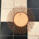 Miroir soleil en rotin vintage 40cm