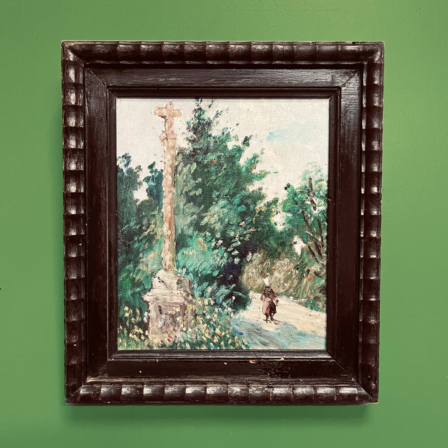 Tableau early 20th century "The Calvary"