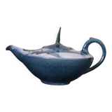 Glazed terracotta teapot