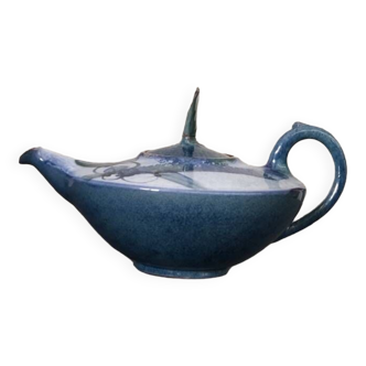 Glazed terracotta teapot