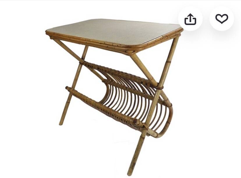Table d’appoint et porte revue vintage