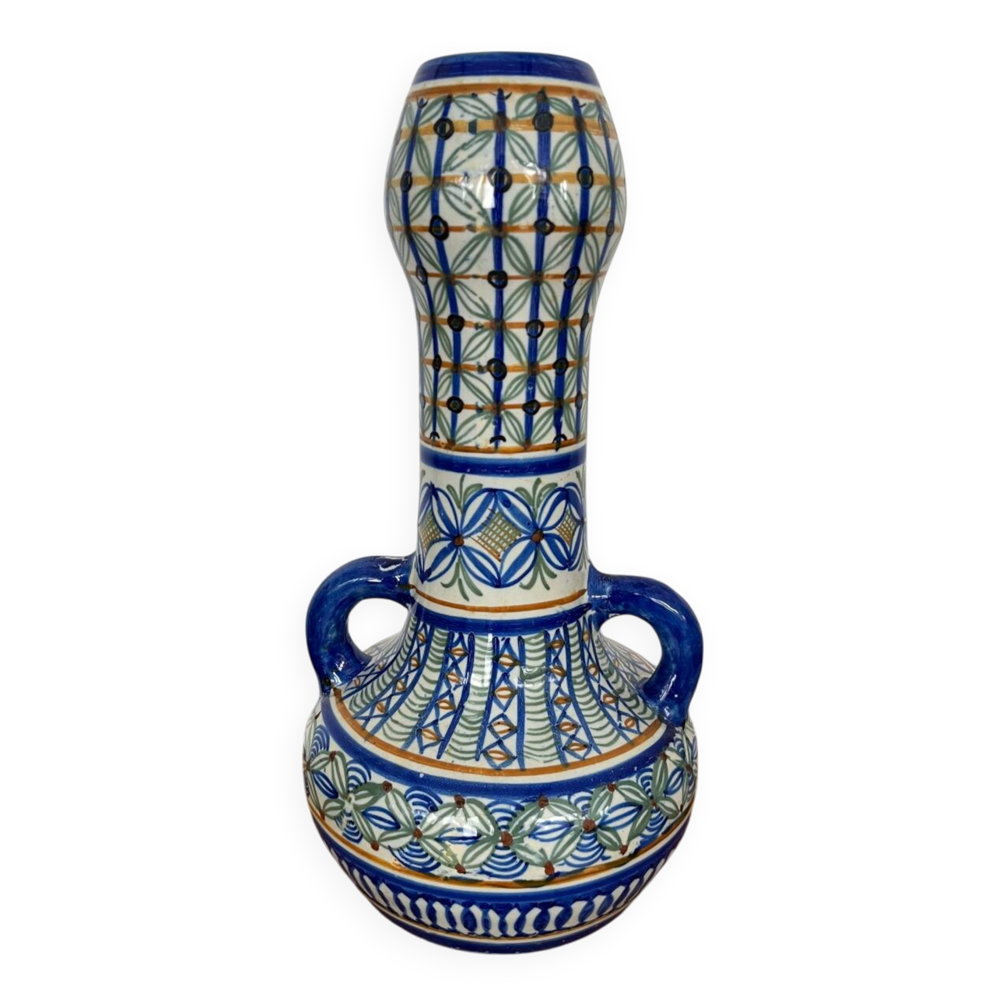 Ancient majolica earthenware vase