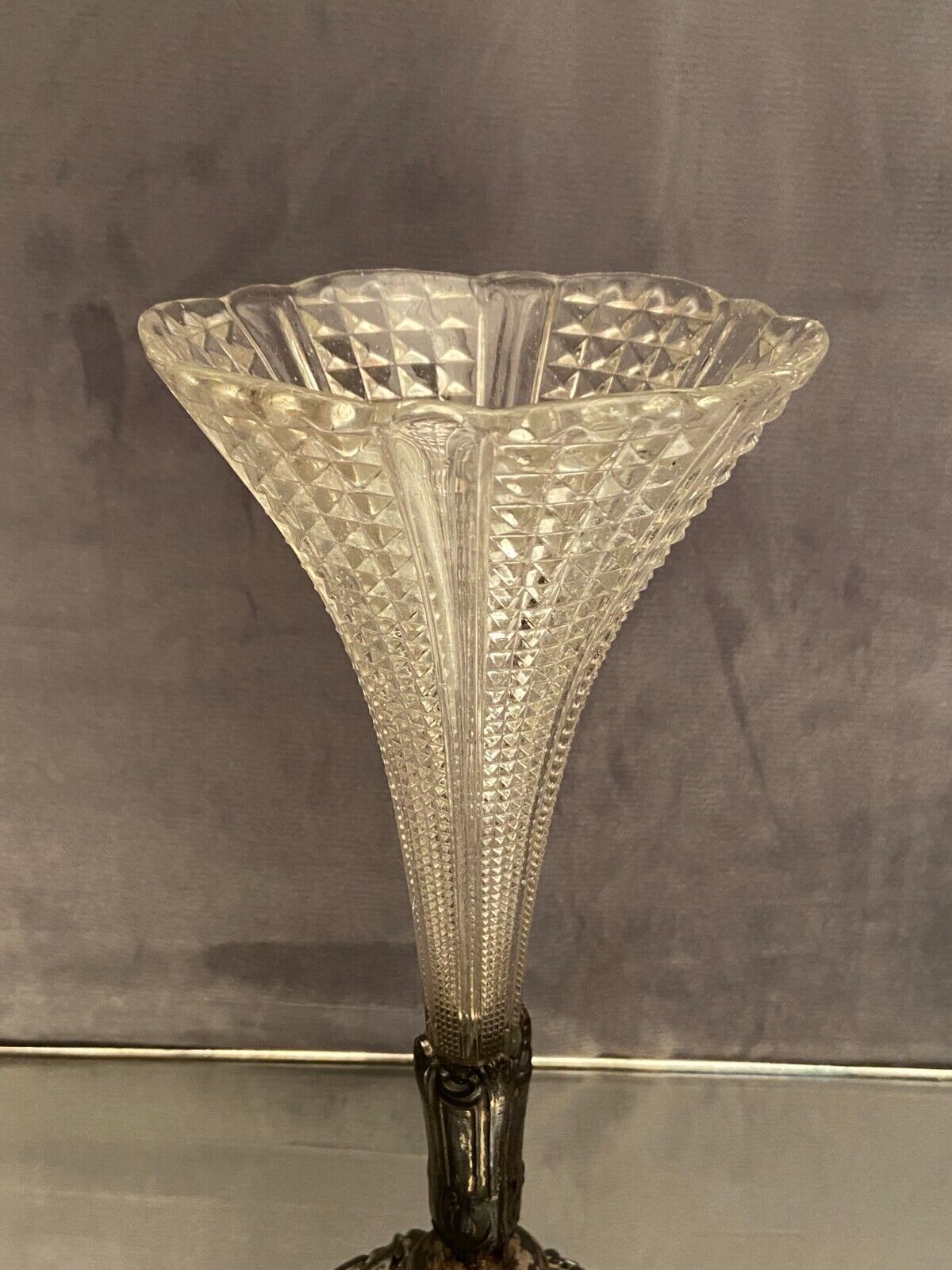 Vase bouquet cone cut crystal Baccarat Saint Louis late nineteenth early twentieth