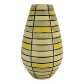 large mid century 1950s FLOOR VASE  no. 103/40 with scraffito decoration