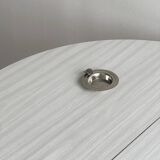 Small ashtray in shiny silver metal