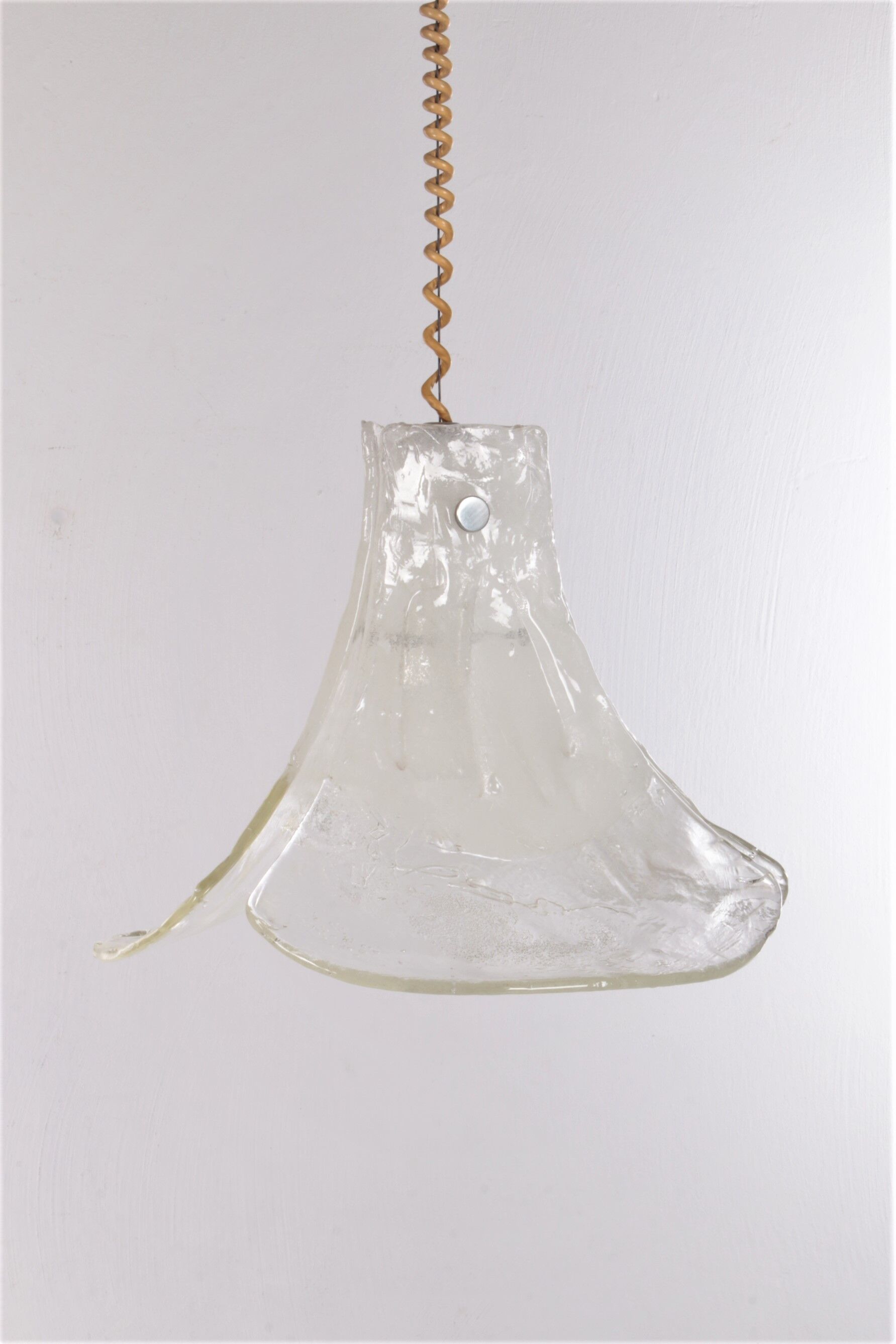 Vintage Mid-Century glass hanging lamp by J. T. Kalmar, 1960